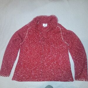 Christopher & Banks Red Cowl Neck Sweater